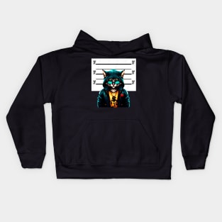 Usual Suspect Gangster Cat Kids Hoodie